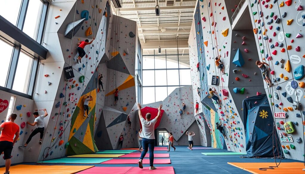 Indoor rock climbing Dubai