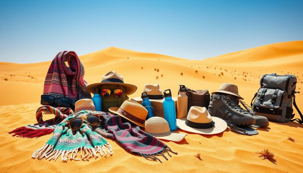 Event packing desert safari, hosting essentials Dubai, safari event gear