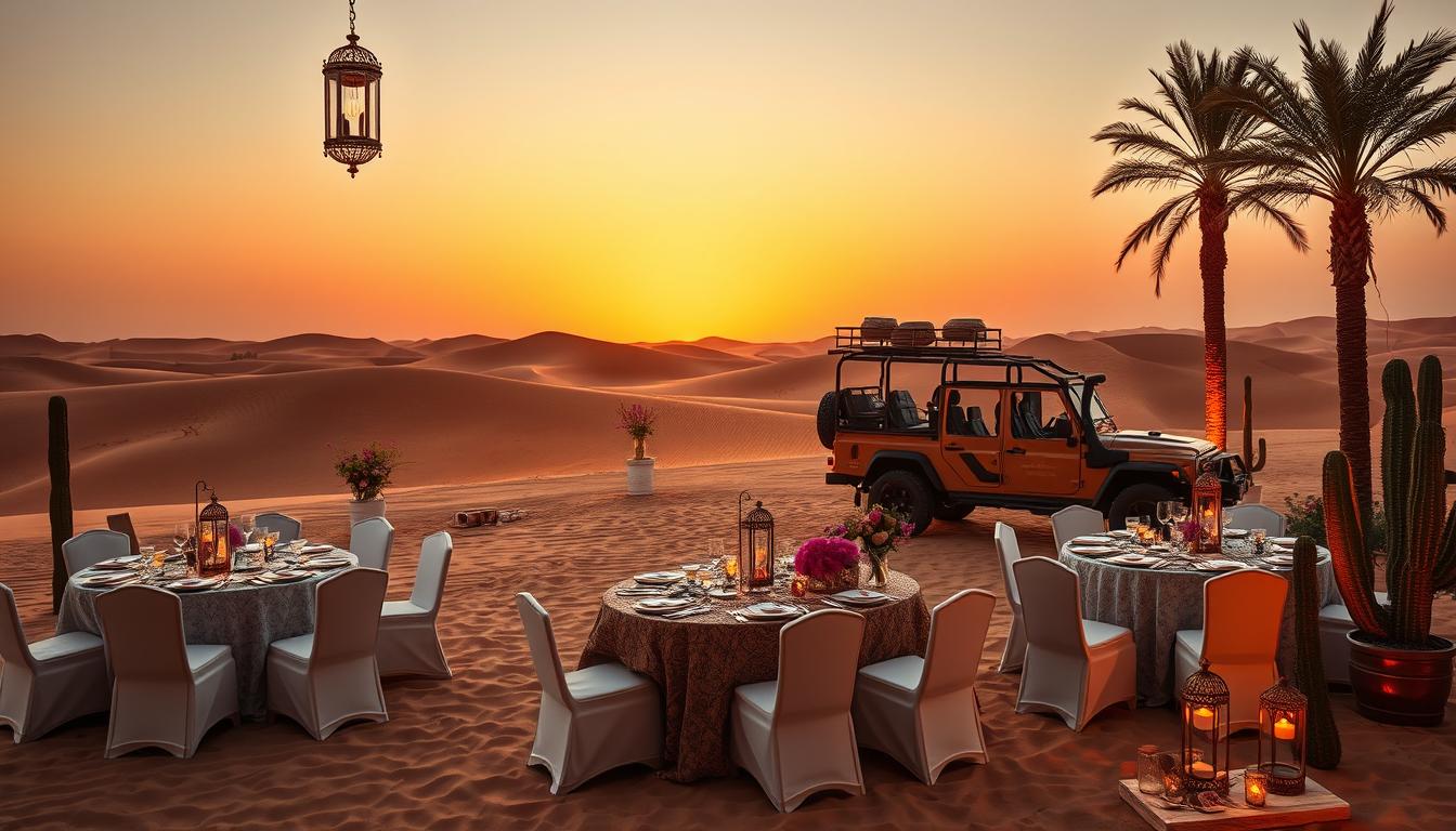 Event safari add-ons Dubai, desert event planning extras, corporate safari